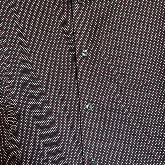 Fairlane men’s purple slim fit long sleeve button down shirt size medium short - Picture 3 of 7